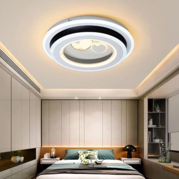 Đèn ốp trần led 3 chế độ ánh sáng trang trí phòng ngủ D500mm HP-ML7173