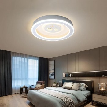 Đèn ốp trần led 3 chế độ ánh sáng trang trí phòng ngủ D500mm HP-ML7174