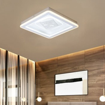 Đèn ốp trần led 3 màu trang trí phòng ngủ hiện đại 500x500mm HP-ML7185