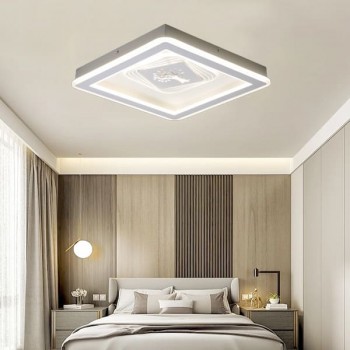 Đèn ốp trần led 3 màu trang trí phòng ngủ hiện đại 500x500mm HP-ML7187
