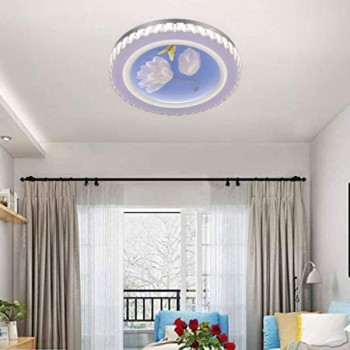 Đèn mâm ốp trần led tròn 3 chế độ trang trí phòng ngủ D480mm HP-ML7190