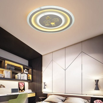 Đèn mâm ốp trần led tròn phòng khách nhỏ, phòng ngủ D500mm HP-MLB104