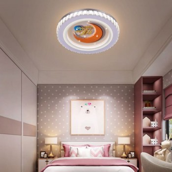 Đèn mâm ốp trần led tròn 3 chế độ trang trí phòng ngủ D480mm HP-ML7191
