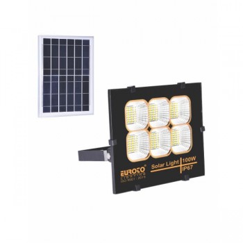 Đèn pha năng lượng mặt trời led 100W nhập khẩu chính hãng EC-SOLAR64