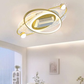 Đèn quạt ốp trần led có hiệu ứng ánh sáng EC-ML83