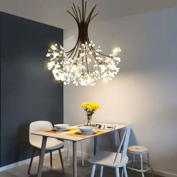 Đèn thả hiện đại trang trí phòng khách, bàn ăn D600mm PH-THCN105A/Đen