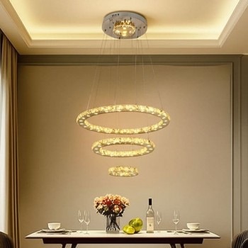 Đèn thả pha lê 3 vòng D600x400x200mm EC-TBA75