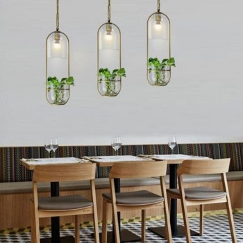 Đèn thả trần 1 bóng trang trí quán cafe, nhà hàng H520mm DC-TTK80/1