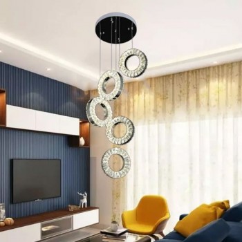 Đèn thả trần trang trí phòng khách nhỏ 3 chế độ màu D400mm HP-TL1699/5