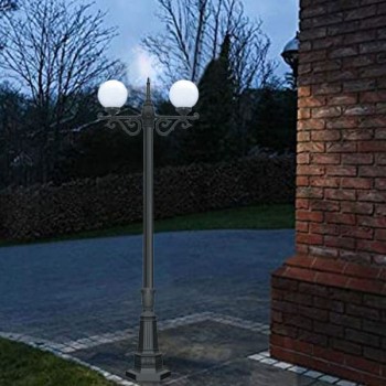 Đèn trụ sân vườn ngoài trời chao bằng nhựa cao cấp H3200mm EC-TRU058
