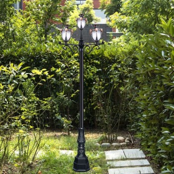 Đèn trụ sân vườn chiếu sáng góc vườn nhà phố H3300->4300mm EC-TRU108