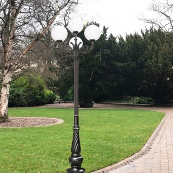 Trụ đèn chiếu sáng sân vườn, công viên loại 4 bóng H4100mm TT-0898/3+1