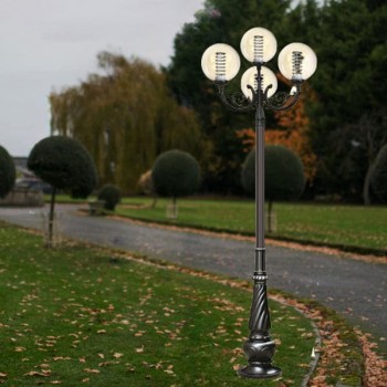 Trụ đèn chiếu sáng sân vườn, công viên loại 4 bóng H4100mm TT-0997/3+1