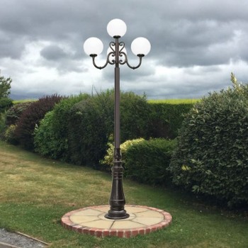 Trụ đèn chiếu sáng sân vườn, công viên loại 4 bóng H4200mm TT-1006/3+1