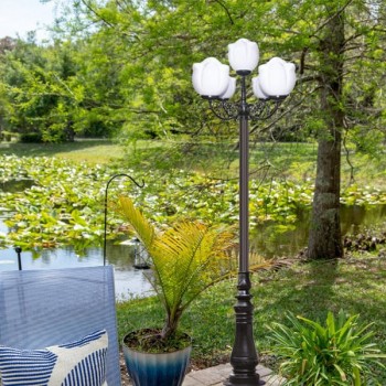 Trụ đèn chiếu sáng sân vườn, công viên loại 5 bóng H4000mm TT-1835/4+1