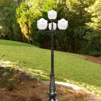 Trụ đèn chiếu sáng sân vườn, công viên loại 4 bóng H3800mm TT-2014/3+1