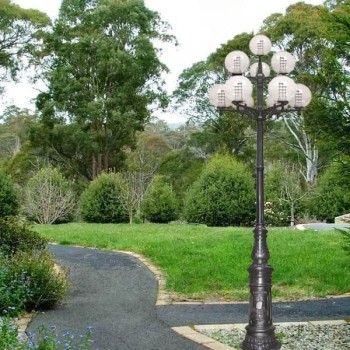 Trụ đèn chiếu sáng sân vườn và công viên 10 bóng H4000mm TT-3014/6+3+1