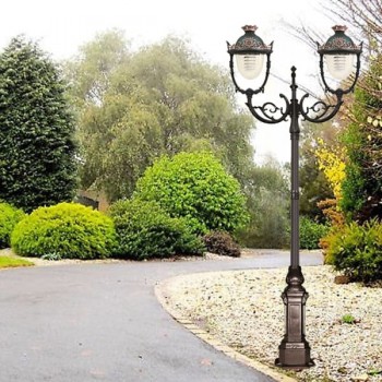 Đèn trụ sân vườn 2 bóng chiếu cảnh quan ngoài trời H4770mm TT-3515/2