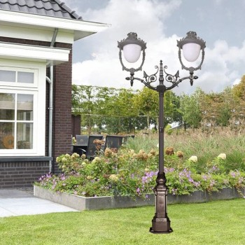 Đèn trụ sân vườn 2 bóng chiếu cảnh quan ngoài trời H4770mm TT-3517/2