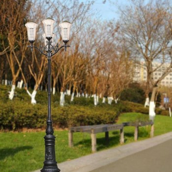 Đèn trụ sân vườn gắn công viên chao đèn kèm tháp H3900mm TT-TP7726/3+1