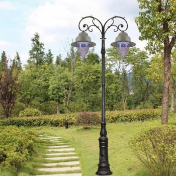 Đèn trụ sân vườn 2 bóng chiếu cảnh quan ngoài trời H3700mm TT-9017/2