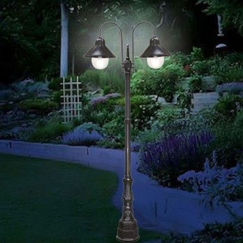 Trụ đèn chiếu sáng sân vườn và công viên loại 2 bóng H2550mm TT-0025/2