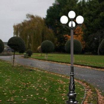 Trụ đèn chiếu sáng sân vườn, công viên loại 4 bóng H3800mm TT-1024/3+1