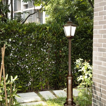 Trụ đèn nhôm chiếu sáng sân vườn và công viên 1 bóng H3400mm TT-8018