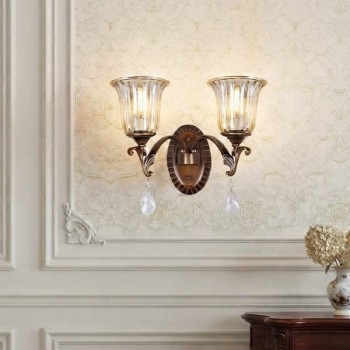 Đèn tường cổ điển chao thủy tinh HP-VC9130/2 (L417xH280mm)