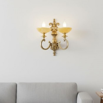 Đèn tường đồng chao đá AN-VD2558/2