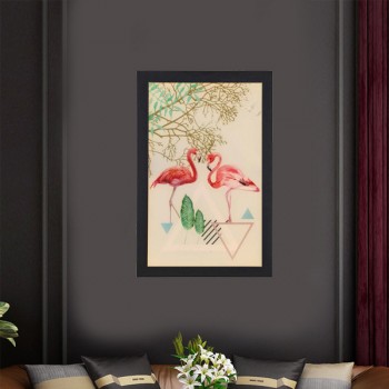 Đèn tranh treo tường hình đôi chim hạc phòng khách, khách sạn DR-V351