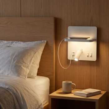 Đèn Tường Đọc Sách Có Kệ EC-V785 (LED 9W - Màu Trắng)