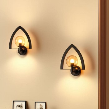 Đèn tường cổ điển chao thủy tinh trang trí quán cafe L260mm DR-V5104