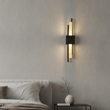 Đèn tường led hiện đại hình ống màu đen EC-V837