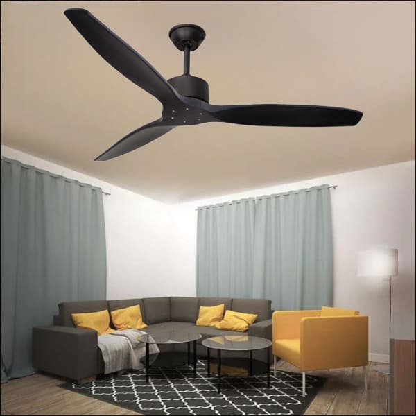 Đồ họa so sánh cấu tạo và mức độ tiêu thụ điện của động cơ quạt trần AC và động cơ quạt trần DC