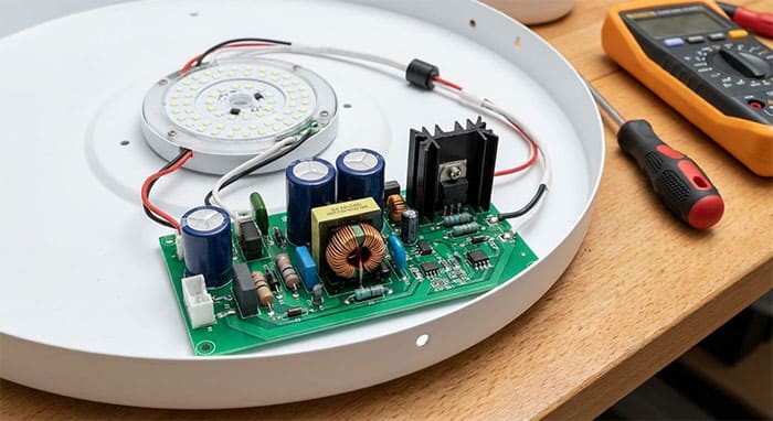 Cấu tạo vi mạch Driver của đèn ốp trần chống cận Flicker-Free