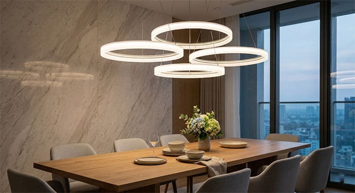 Chất lượng ánh sáng khuếch tán từ đèn vòng LED