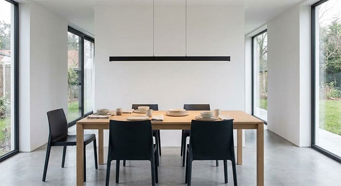 Đèn chùm thanh ngang tối giản treo thả bàn ăn