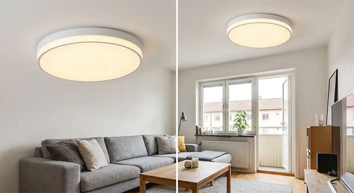 Đèn mâm hiện đại cho nhà trần thấp siêu mỏng tối ưu không gian