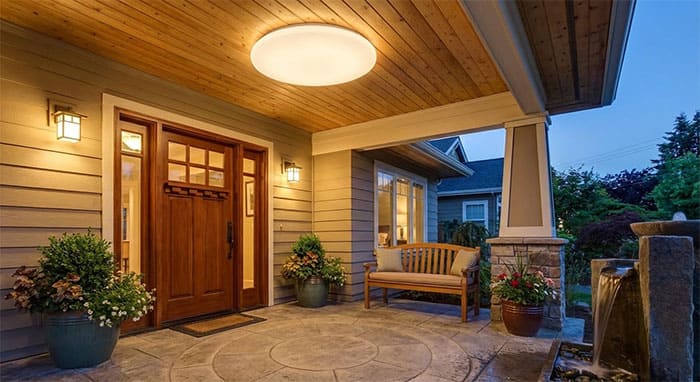 Đèn ốp trần hiên nhà hình tròn mang ý nghĩa viên mãn