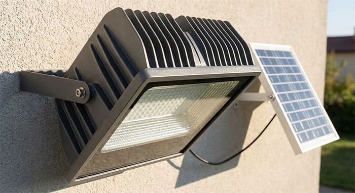 Đèn pha năng lượng mặt trời 300W vỏ nhôm tản nhiệt tốt