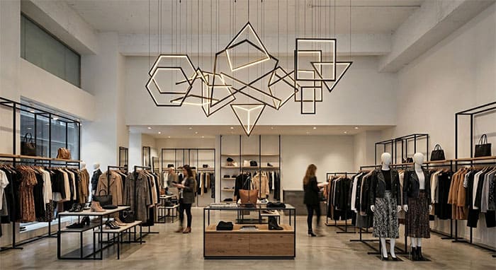 Đèn thả LED trang trí cho shop thời trang mang lại vẻ đẹp hiện đại