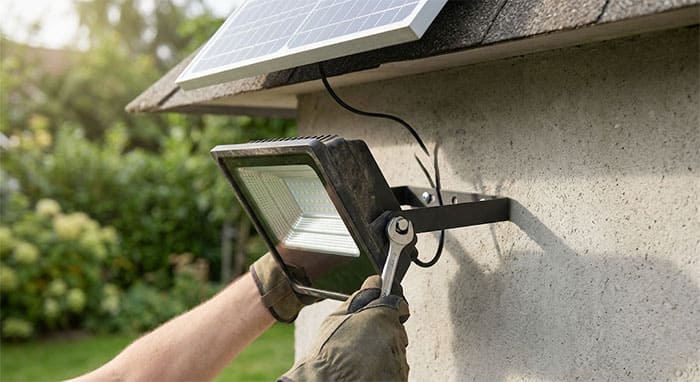 Hướng dẫn điều chỉnh góc nghiêng Pat chữ U của đèn pha năng lượng mặt trời để chống đọng nước