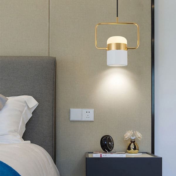 Mẫu đèn thả LED phòng ngủ hiện đại với thiết kế mỏng nhẹ, tản nhiệt tốt