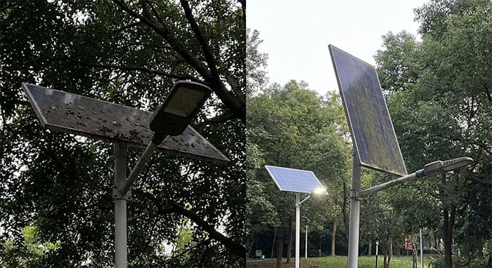 Minh họa các lỗi sai khi lắp đặt đèn đường năng lượng mặt trời