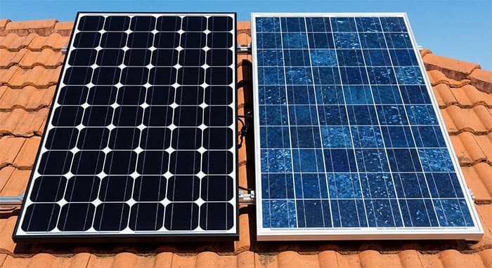 Phân biệt tấm pin năng lượng mặt trời Mono và Poly qua màu sắc và hình dáng cell pin