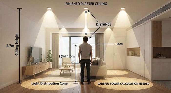 Phân bố ánh sáng cho chung cư trần 2m7