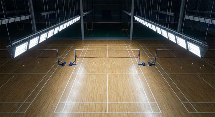 Sơ đồ bố trí đèn chiếu sáng tiêu chuẩn cho sân cầu lông