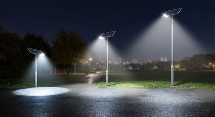 Sơ đồ minh họa độ phủ sáng thay đổi theo chiều cao cột đèn