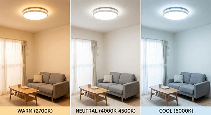 So sánh hiệu ứng nhiệt độ màu trong không gian nhỏ